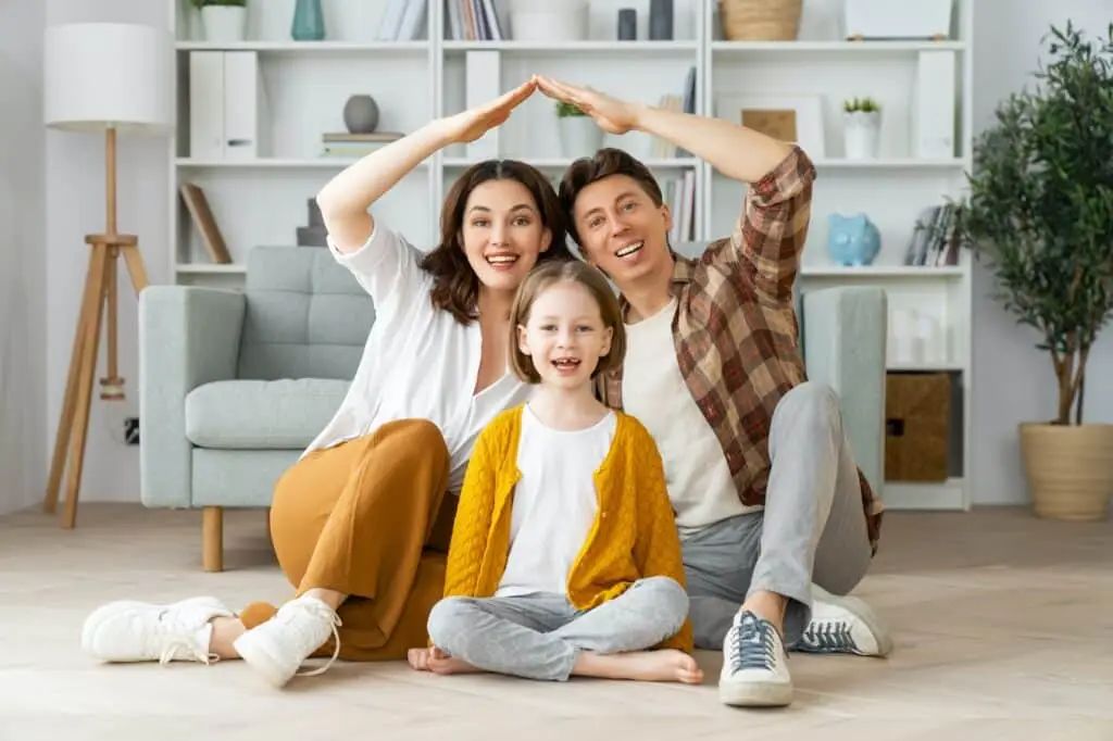 Concept of housing for young family.