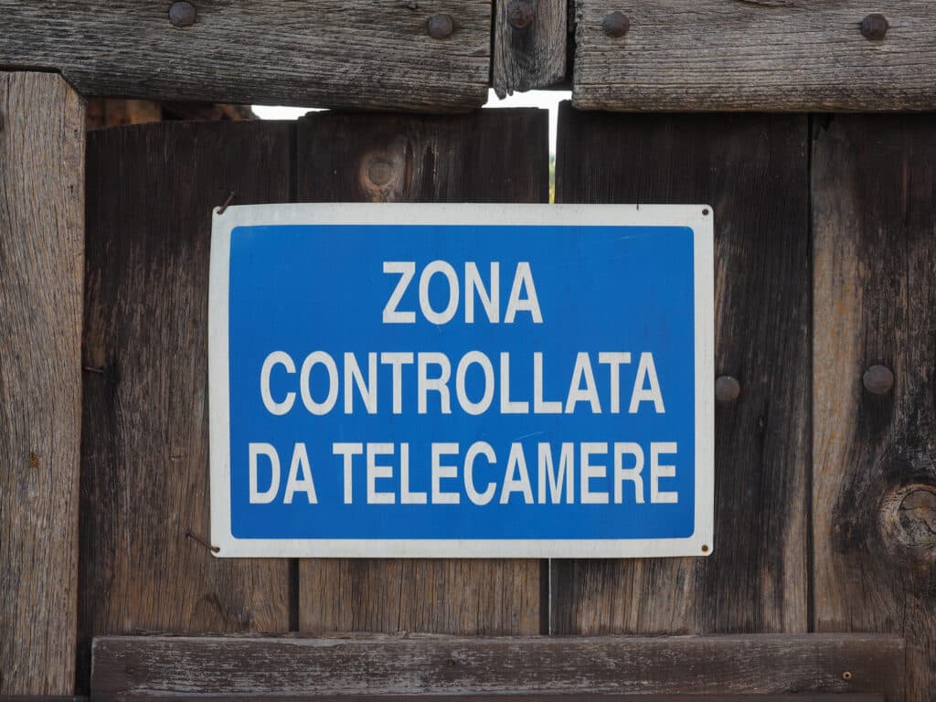 Cartello Telecamere